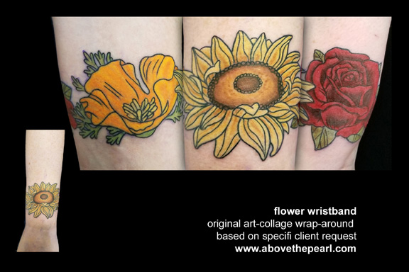 flower wrist band by Tanya Magdalena