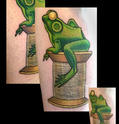 frog on a spool by Tanya Magdalena