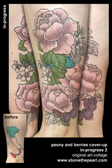 peony and berries cover-up by Tanya Magdalena