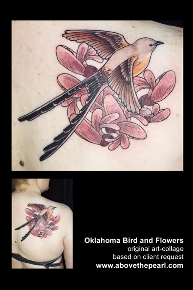 oklahoma bird tattoo by Tanya Magdalena