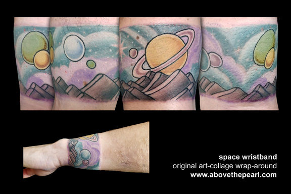 space wrist tattoo by Tanya Magdalena