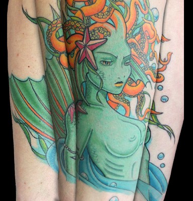 sea siren tattoo by tanya magdalena
