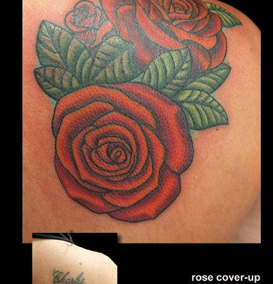 name coverup tattoo by Tanya Magdalena