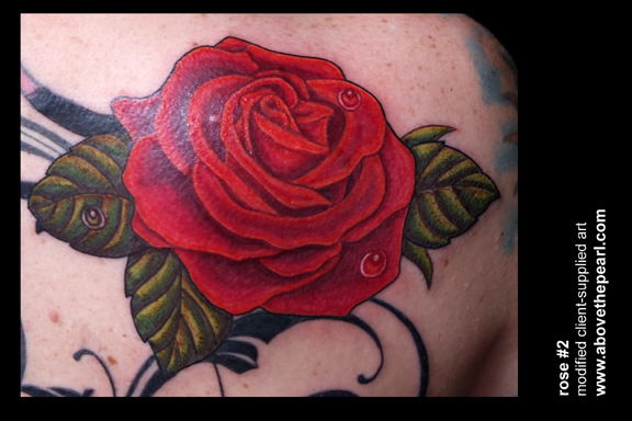 rose tattoo by tanya magdalena